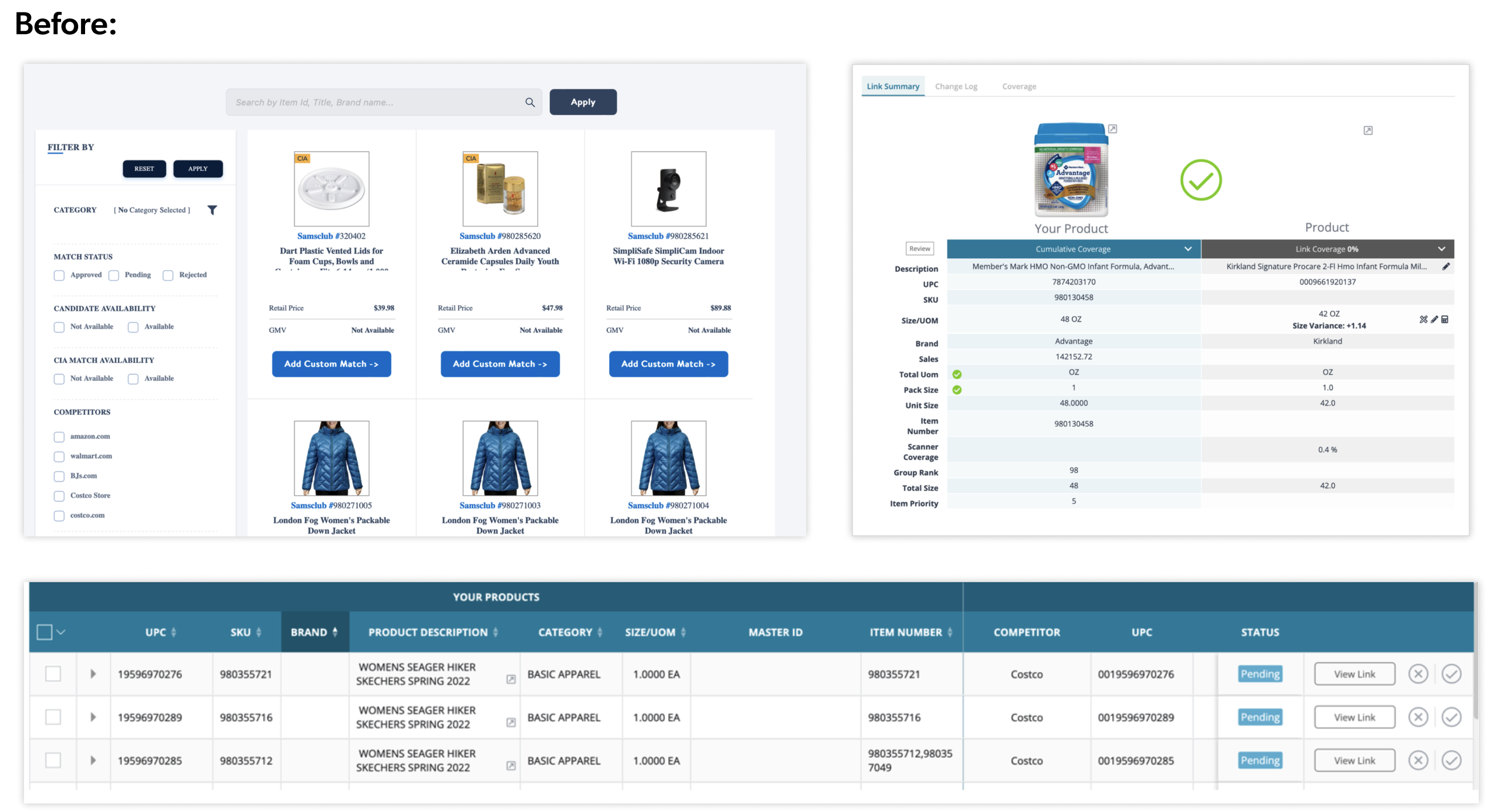 Comp Matches Before Shared Files Grid
